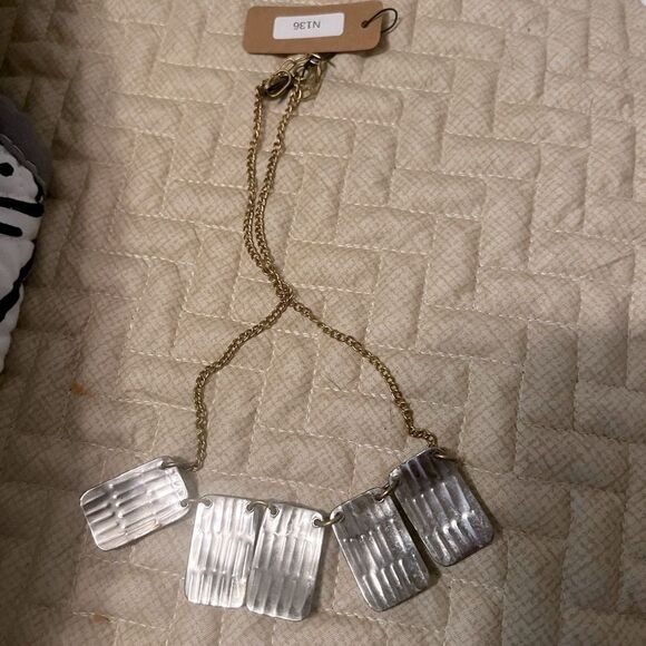 Women statement necklace nwt bohemian silver and turquoise - Picture 5 of 5